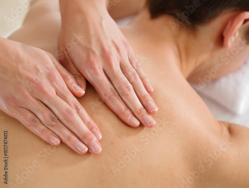 Therapist Providing Back Massage for Relaxation and Wellness