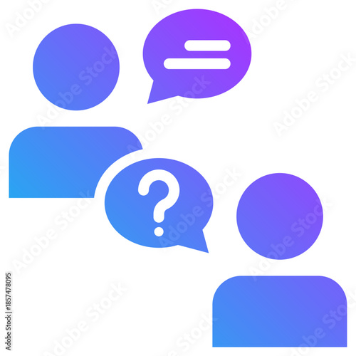 questioning icon for coaching, business, website, application, printing, document, poster design, etc