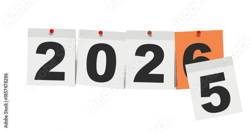New Year 2026 Calendar Pages Flipping to Display the Future Year Ahead