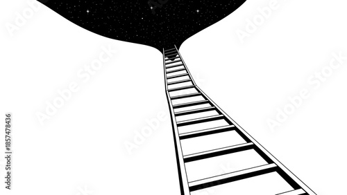 Ladder Leading Up to Dark Space.