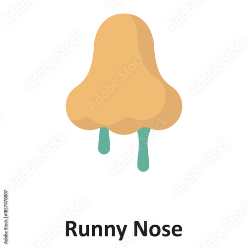 Runny Nose Vector Icon which can easily modify or edit