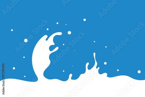 waves of milky water surge upwards creating an ocean effect