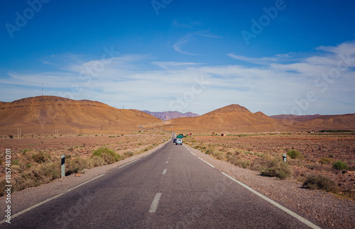 Принти на полотні Empty road through desert landscape in Morocco