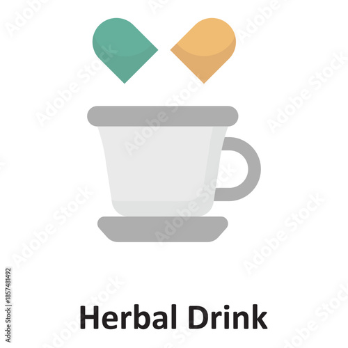 Herbal Drink Vector Icon which can easily modify or edit
