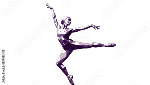 Woman Dancing Freely in Dynamic Pose.