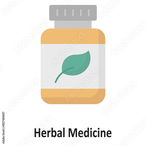Herbal Medicine Vector Icon which can easily modify or edit