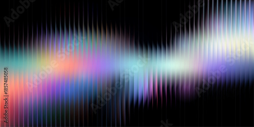 Vertical ribbed glass background, smooth navy blue gradient with white light reflection and soft optical distortion, corporate modern texture, vector illustration