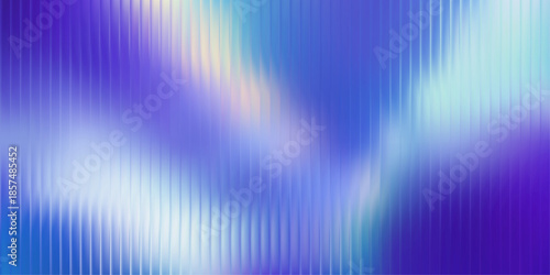 Vertical ribbed glass surface, cool cyan purple spectrum with diffuse white glow and gentle distortion, dreamy abstract wallpaper, vector illustration