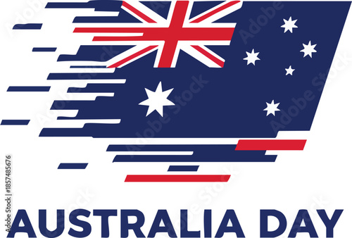 PrintDynamic australia day flag motion graphic design element