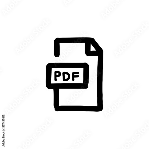 Hand-drawn document format icon set featuring pdf, docx, txt, tiff, svg, xlsx, pptx, jpg, jpeg, png. Editable stroke flat vector icons, ideal for professional business designs.