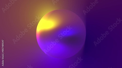 Dark abstract background with a glowing translucent orb in purple tones, creating a mysterious, futuristic and atmospheric scene.