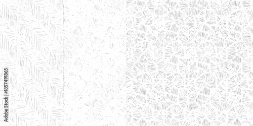 Abstract gray and white textured background with scribbled and patterned designs