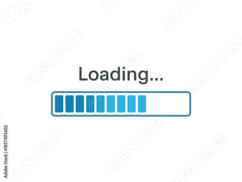 A progress bar graphic shows the loading process on a white background.