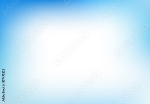 Abstract soft blue and white gradient background with smooth blurred edges creates a bright airy space ideal for text overlay or product presentation