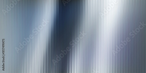 Silver metal aura glass, pale vertical reeded gradient texture. Abstract ribbed pattern background, vector illustration
