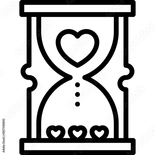 Hourglass With Hearts