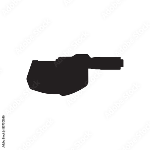 Precision measuring tool silhouette icon for engineering and industry.