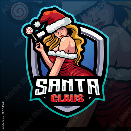 Santa claus esport mascot logo design