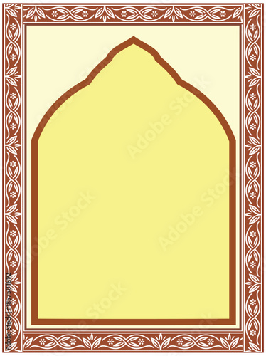 Traditional Mughal flower motif. India wall decor flower Painting. Traditional indian Mughal floral motif ethnic decorative border pattern design
