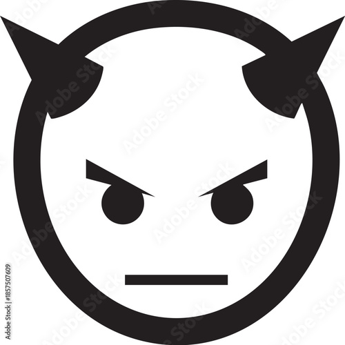 graphics Devil Computer Icons Emoticon, devil, face, monochrome png
