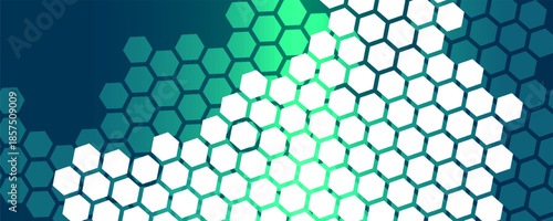 White 3d hexagonal technology vector abstract background. Blue bright energy flashes under hexagon in modern technology futuristic background vector illustration. White honeycomb texture grid.