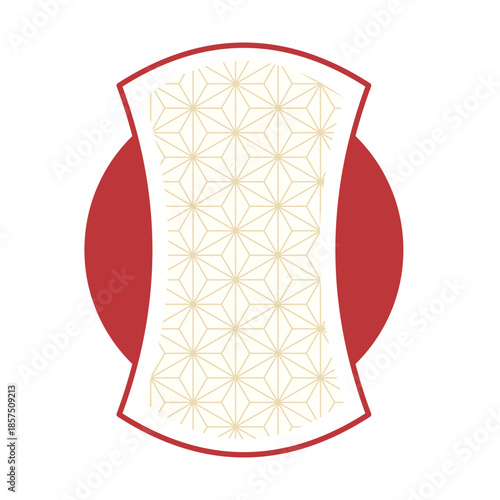 和風のタイトルなどに使える見出し・ラベル/シンプル/縦型