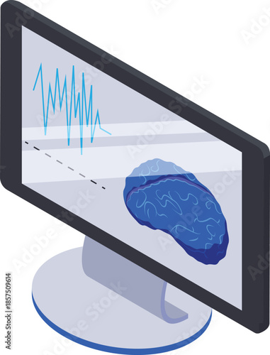 Brainwave analysis on computer screen