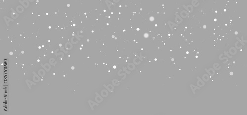 PNG White Snowflakes Falling on Transparent Background, Light Winter Snowfall Overlay with Frosty Air Effect for Seasonal, and Holiday Designs	