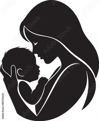  Mother and Baby Love Silhouette Set