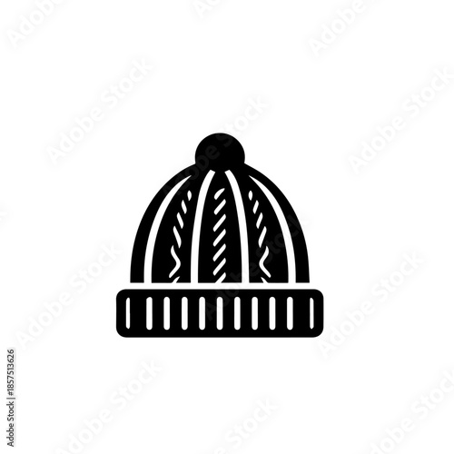 Winter Cap Vector – Warm Cozy Knit Beanie Hat Illustration