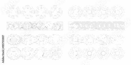 Intricate paper cut designs showcasing floral and geometric patterns in grayscale