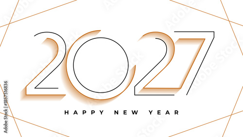 2027 Happy New Year Greeting Card