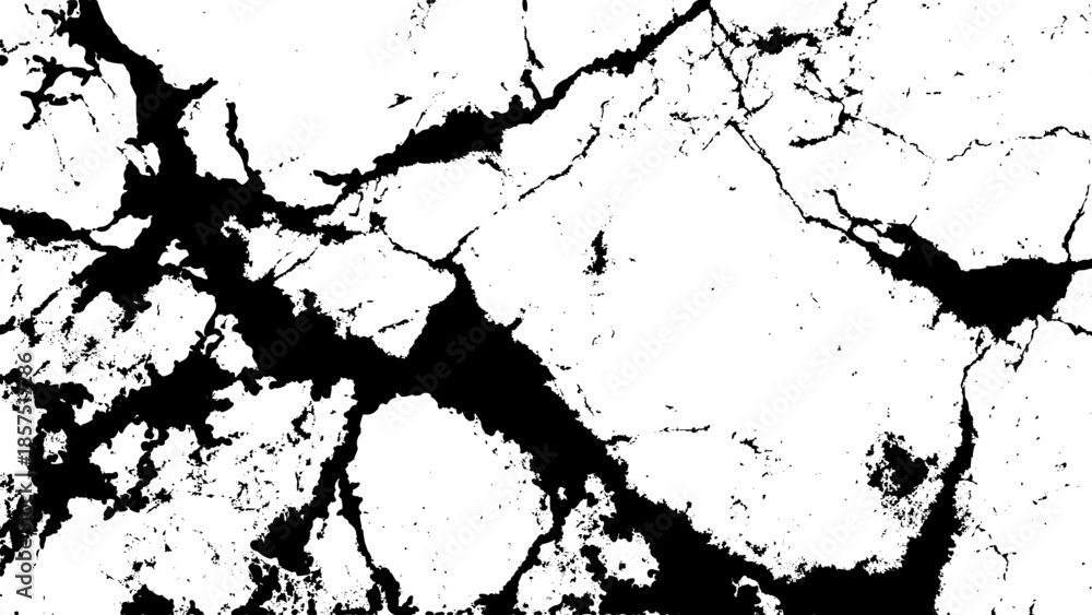 Obraz premium black and white marble texture with cracks and grunge effect