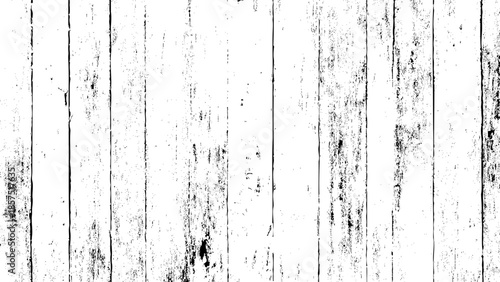 Distressed white wooden plank wall texture with black grunge marks