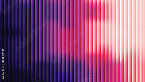 Glass ripple texture with dark gradient background and lilac light streaks. Futuristic distortion, moody abstract glow, reeded vertical blur. Vector illustration