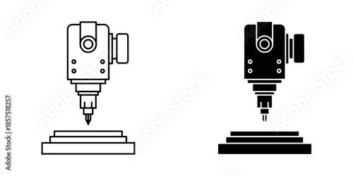 3 D printer extruding layers on a platform 3D printer