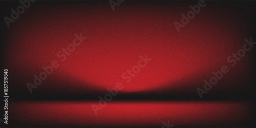 Red studio background. Abstract limbo podium studio room. Dark red gradient wall floor and spotlight scene. Showcase, promotion display. Vector stage mockup illustration