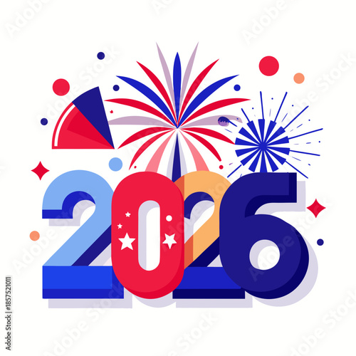 Celebrating 2026 with fireworks