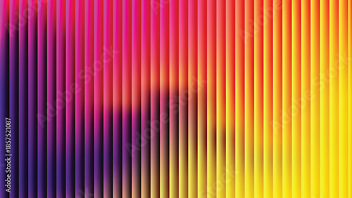 Glass ripple texture with dark gradient background and lilac light streaks. Futuristic distortion, moody abstract glow, reeded vertical blur. Vector illustration