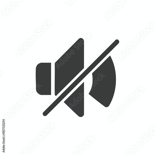 Silhouette of a speaker with a slash across it, indicating a mute or silent setting