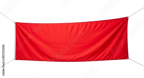 Blank red fabric banner or flag, stretched and isolated on a white background, ready for custom text or graphics for advertising Free Download Blank red fabric banner or flag, stretched and isolated on a white background, ready for custom text or graphics for advertising - GFXLoad