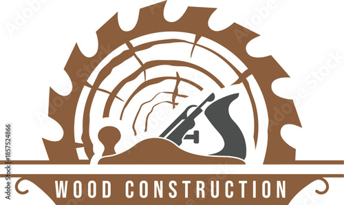 Vector Wood carpentry logo 