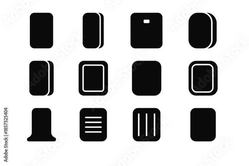 Piece rounded vector strip doorbell ridge contour icons icon arc wireless smooth