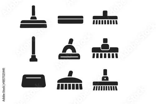 Strip ridge icon bristle vector tile icons floor arc sweeper base contour