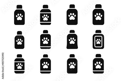 Edge contour rounded pet vector panel shampoo icons bottle line stabilizer slab