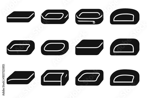 Arc bed panel tile vector stabilizer slab icon strip dog cover contour