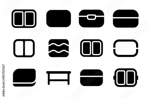 Frame edge icon lid vector cavity stabilizer lunch electric tile box rounded