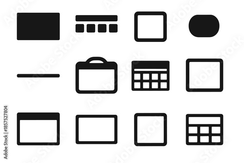 Divider plate modern week segment planner vector panel bottom slim icon structural