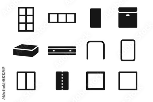 Ridge modern edge storage liner inner cover fabric panel top icon vector