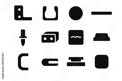 Rack spice ridge stabilizer plate stopper raised vector arc modern bar icon